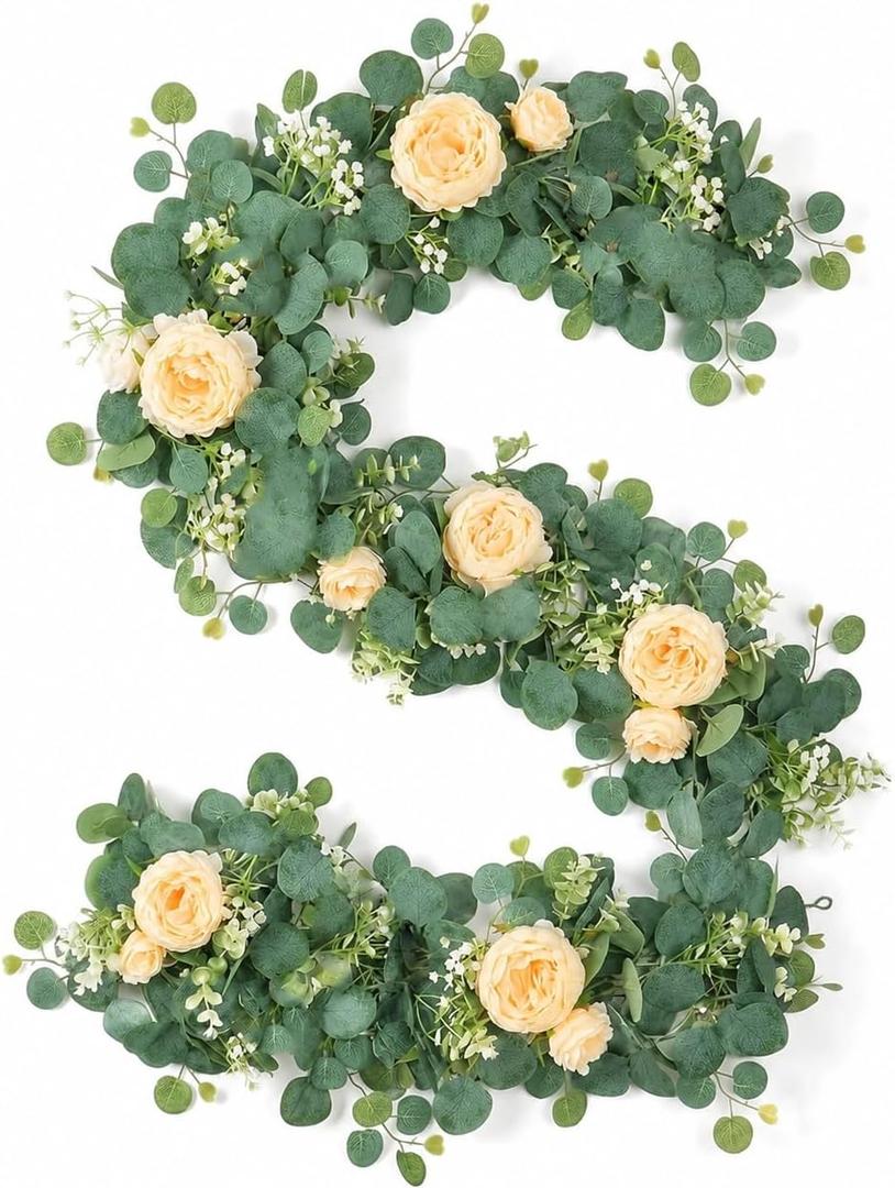 2Pcs Artificial Garland Floral 6FT Vines Wedding Arch Flowers Decorations
