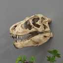 T-Rex Skull Wall Decor, Dinosaur Head Fossil Replica Wall Art, Realistic 3D Dinosaur Skull Wall Mount Sculpture for Living Room Bedroom Kids Room Home Bar Halloween Decor