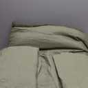 COTTEBED Ultra-Soft Queen Washed Bedding Comforter Sets Bed, All Seasons Use Light Weight with Warm Fluffy Washable Cotton Microfiber Fabric,1 Bed Comforter & 2 Pillow Sham (Queen/Full, Dark Olive Green)