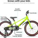 KEANO 20 Inch Kids Bike with Training Wheels, Children Bicycle for 6-10 Years, Green