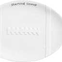 Mud Pie Football Platter with Spreader, White Ceramic Game Day Serving Tray, 8 3/4" x 15 3/4"