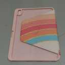 for iPad A16 Case - for iPad 10th Generation Case 10.9 Inch Cute Girls Women Girly Rainbow Pretty Kawaii Design Aesthetic Unique Rotating Stand Folio Tablet Cover for Apple 10/11 2025