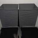 Mueller Janska M-Resin Heavy Duty Tall Planter, Indoor/Outdoor Grande Plant, Tree, Flower Pot, 2-Piece Set, 24, Modern Design, Built-in Drainage, Dark Gray (24 x 11.5")