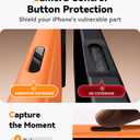 JUESHITUO Magnetic for iPhone 17 Pro Case: Upgraded [Full Camera Protection], with [1X Privacy Screen Protector] [Camera Button], 6.3" Case for iPhone 17 Pro, Orange