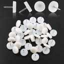 40 PCS Nail in Furniture Glides 18mm Nylon Chair Glides for Wood Floors, White Plastic Table Leg Protectors Chair Feet Sliders, Plastic Chair Legs Tack on Furniture Pads for Hardwood Floors