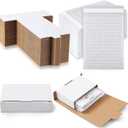 Marspark 50 Pack Small Shipping Boxes with Bubble Bags for Cassette Storage, Corrugated Cardboard Mailer Boxes for Small Business Packaging, Easy Fold Shipping(White)