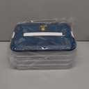 Food Storage Containers with Lids, 4-Layer Stackable Snack Container with Lid Dumpling Box Airtight Storage Container Cookie Storage Containers (Blue)