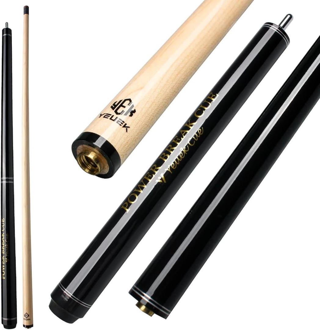 3-Piece Heavy Jump Break Cue Stick 23oz,Canadian Maple Wood Pool Stick,13.5mm Bakelite Tip for Explosive Breaks and Effortless Jumps