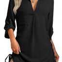 GKBK Women Swimsuit Coverup Bathing Suit Cover Ups for Swimwear Swim Summer Bikini Beachwear Drawstring Beach Dress Shirt, Medium