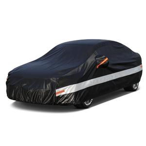 Car Cover Waterproof All Weather for Automobiles,100% Waterproof Outdoor Car Covers Rain Snow UV Dust Protection, 15x5ft