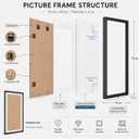 ARTGOTO 15.7x27.5inch/40x70cm Large Diamond Art Painting/Paint by Numbers MDF Picture Frames,Display 35x65cm with Mat or 40x70cm Without,Horizontal & Vertical Wall Hanging for Puzzles,Photos,Posters