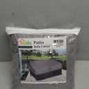 Easy-Going Waterproof Outdoor Sofa Cover - Heavy Duty 2 Seater Outdoor Loveseat - Windproof Patio Furniture with Air Vent (60Wx35Dx35H inch, Gray/Dark Gray)