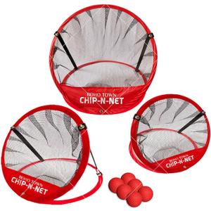 Golf Chip-N-Net Sports 3 Piece Chipping Nets Target Practice Set with Accessories Including 12 Practice Golf Balls and a Complimentary Carrying Case for Indoor and Outdoor Use