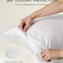 FAUNNA 100% Cotton Pillow Protectors, Bed Bug Proof, Hypoallergenic, Featuring Antimicrobial Product Protection for Enhanced Freshness, Premium Breathable Zippered Protectors(King Size, 4 Pack)
