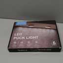 HELPLEX LED Puck Lights with Remote, 6 Pack Color Changing RGBW Stick-On Light, Battery Powered, Dimmable Under Cabinet Lighting with Timer & Memory, Wireless Push Lights for Kitchen & Closet