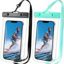 MR.LUYU Waterproof Phone Pouch for Cruise Essentials 2025, Beach Vacation Essentials Cruise Ship Travel Must Haves, Dry Bag Case for iPhone 16 15 14 13 12 11 Plus Pro Max Galaxy Pixel - 2 Pack Clear