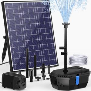 NFESOLAR Solar Pond Filter Fountain, 20W Solar Pond Pump with Pond Filter, 16.4FT Cord, 6.6FT Tubing for Outdoor Small Pond 120-300 Gallons, Fish Tank, Pool, Garden Waterscape N3222