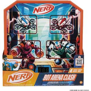 NERF Bot Arena Clash Electronic Target Game  Interactive Foam Dart Blaster Game with Sound FX, Score Display & 4 Modes