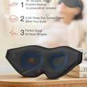 MABAO 2 Packs Sleep Mask for Side Sleeper, Eye Mask for Sleeping Women Men, 3D Contoured Cup No Eye Pressure 100% Light Blocking Sleeping Mask with Adjustable Strap Night Blindfold Flight, Nap, Black