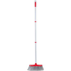 SDSM Indoor Outdoor Broom, Unique Double-Sided Bristles Long Handle Heavy Duty Broom Perfect for Home and Courtyard Garage Lobby Mall Market Floor Home Kitchen Room Office Pet Hair Rubbish 51 Inch