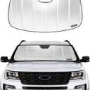 Pigenius Windshield Sun Shade for Ford Explorer 2016-2019. Reflective Aluminum Film Front Window Sunshade - BLAZBLOCK