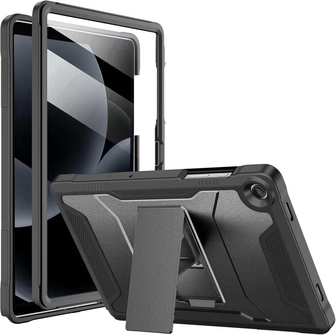 Soke Case for Galaxy Tab A11+ Plus /A9+ 11-Inch, with Screen Protector and Kickstand, Rugged Full Body Protective Cover for Samsung Galaxy Tablet A11+/A9+ SM-X230/236/210/216 - Black