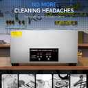 CREWORKS 22L Digital Ultrasonic Cleaning Machine with Heater and Timer, 480W Stainless Steel Ultrasonic Cleaner Machine, 5.8 gal Ultrasonic Parts Cleaner for Retainer Glasses Auto Tool Machine Part