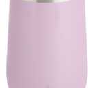 Manna Airén Double Wall Insulated Stainless Steel Stemless Wine Cup Tumbler with Splash-Proof Lid - 16 Oz - Ballet Slipper