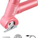 Fanttik C8 Nano Easyswap Cordless Electric Scissors with LED Display, Type-C Rechargeable Cardboard Cutter with 2 Blades, EasySwap Blade Change, LED Light, for Thin Cardboard Box Carpet Leather, Pink