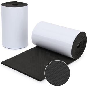 Garage Wall Protector, 2 Roll Garage Car Door Protector Bumper Guard for Car Doors Anti-Collision Waterproof Inflaming Ultra Self Adhesive EVA Foam for Warehouse (2 ROLL: 79" x 8" x 1/4") (Black)