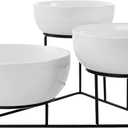 Gibson Elite 4 Piece Bowl Set with Metal Rack