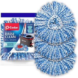 O-Cedar RinseClean Spin Mop Microfiber Refill, 1 CT (Pack of 3)