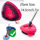 4 x Scrub Brush Head for O Cedar, 1 PC Cedar Spin Mop Scrubber Replace Head 2-Tank, Ocedar Scrubbing Brush Mop, O'cedar Replacement Attachment for Bathroom and Kitchen