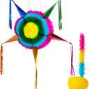 JOYIN 33 Inch Large Star Pinata, Foldable Mexican Fiesta Pinata with Vibrant Honeycomb Center, Traditional Colorful Party Decorations for Cinco De Mayo, Kids Birthday Supplies & Taco Tuesday