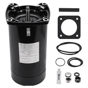 1 HP Black Submersible Steel & Copper Pool Pump Motor Kit 230/115V Replacement for Hayward Super Pump SP2607X10/A.O. Smith Electric Motor