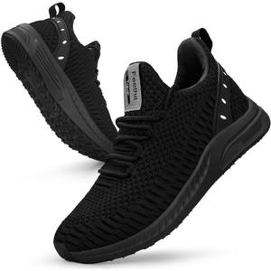 Feethit Women Tennis Running Shoes Walking Shoes Lightweight Casual Sneakers for Travel Gym Work Woman Waitress Nurse (9, All Black)