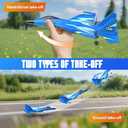4DRC Foam RC Plane for Kids Adults, Remote Control Airplane RC Jet Helicopter Drone Plane for Kids Adults Beginner, Easy to Fly RC Fighter, Remote Control Aircraft with Automatic Balance Gyro (Blue-2 Batteries)