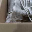 Loloi Chris Loves Julia Calvin Collection CLV-02 Ivory/Oatmeal 7'-10" x 10' Area Rug Checkered Neutral Soft Living Room Bedroom Carpet