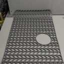 Sink Protectors for Kitchen Sink 12" 13" 16" 18" 19" 24" 26" 28" 29" Silicone Sink mat| Silicone Kitchen Sink Mat Grid for Bottom of Farmhouse Stainless Steel(28.4"x 15.2"Gray)