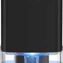 NineSky Dehumidifier for Home, 35oz Water Tank (300 sq.ft), Small Dehumidifiers for Bathroom, Bedroom, Basement with 7 Colorful Lights, Auto Shut Off, Black
