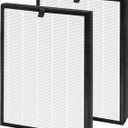 2 Pack Replacement Filter for PuroAir 400 Purifier, 3-in-1 System with High Efficiency Layer & Activated Carbon, Captures 99.97% Pollutants, Smoke, Odors, Pet Dander