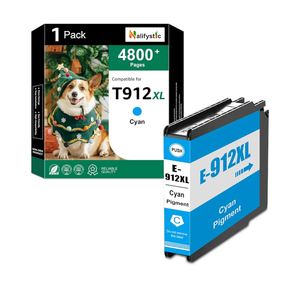 Remanufactured T912XL Ink Cartridges Cyan 1 Pack 912XL Ink Replacements for WF-C8190 WF-C8690 Printer Ink 912XL Value Pack T912XL220