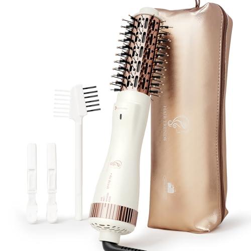 Hair Trends 1.5 Inch Barrel Round Brush Blow Dryer (2.8’’ Plus Bristles), Negative Ionic One Step Volumizer Dryer, 4-in-1 Hot air Brush-Not for Europe Travel