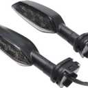 Motorcycle Front or Rear Turn Signal Indicators Compatible with Yamaha YZF R15 R25 R3 R125, YBR 125 250, MT 125 15 03 09 01 25, FZ 25 03 07 09 10 250 16, XSR900 700 (Smoke)