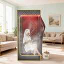 Red Light Portable Steam Sauna for Home, Infrared Sauna for Relaxation,Detoxification,1300W 3L Steamer, Full Body Sauna Tent, Dry Sauna SPA, 2.62 x 2.62 x 5.9 (Yellow)