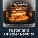 Chefman Crispinator Air Fryer 6-in-1 with 8 Qt capacity, 450F Max Temp with TurboFry Pro Technology for Fast and Even Results, Viewing Window, Nonstick Ceramic Basket