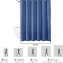 2 x Aiyufeng Royal Blue Extra Long Shower Curtains - Classic Tufted Stripe Minimalist Boho Fabric Shower Curtain for Bathroom, Modern Farmhouse Textured Cloth Shower Curtain, 72" Wx96 L Inches