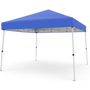 Canopy Tent, GarveeLife 10X10 FT Pop Up Canopy Outdoor Instant Tent Slant Legs with Carrying Bag, Portable Gazebo Shelter for Patio Deck Garden Beach - 8X8 FT Canopy Cover (Blue)