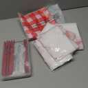 Mepase 31 Pcs Seafood Tools Set Nut Cracker Set Crab Crackers, Crab Forks/picks, Lobster Shellers, 1.7 oz , Lobster Bibs, Red Checkered Disposable Plastic Tablecloth