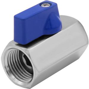 Beduan 1/2" Mini Ball Valve, Stainless Steel Female x Female NPT Thread Shut-Off Valve